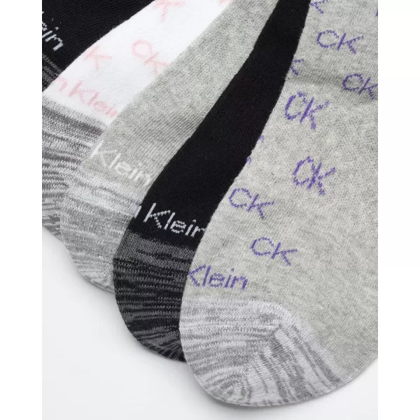 Calvin Klein Womens Athletic Socks  Lightweight Performance No Show Socks 12 PackGrey Ck Logo