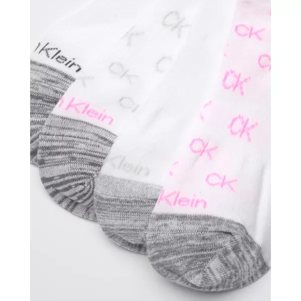 Calvin Klein Womens Athletic Socks  Lightweight Performance No Show Socks 12 PackWhite Ck Logo
