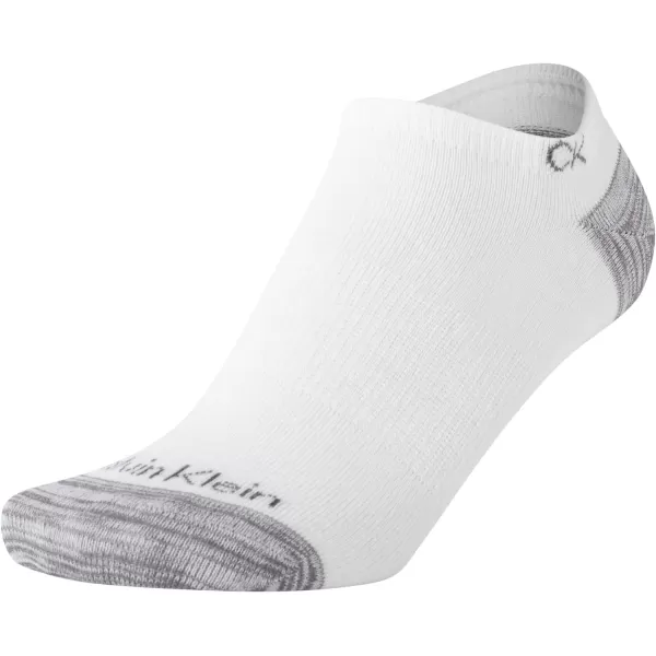 Calvin Klein Womens Athletic Socks  Lightweight Performance No Show Socks 12 PackWhite Ck Logo