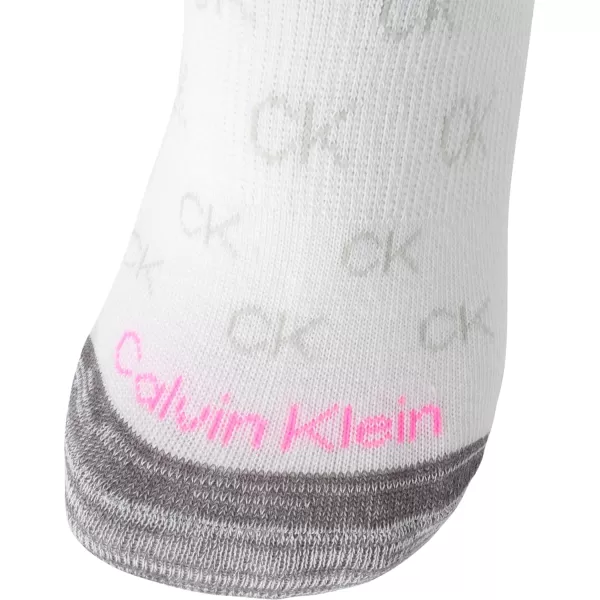 Calvin Klein Womens Athletic Socks  Lightweight Performance No Show Socks 12 PackWhite Ck Logo