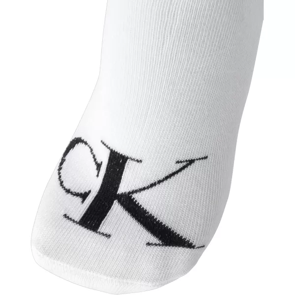 Calvin Klein Womens Athletic Socks  Lightweight Performance No Show Socks 12 PackWhite Monogram