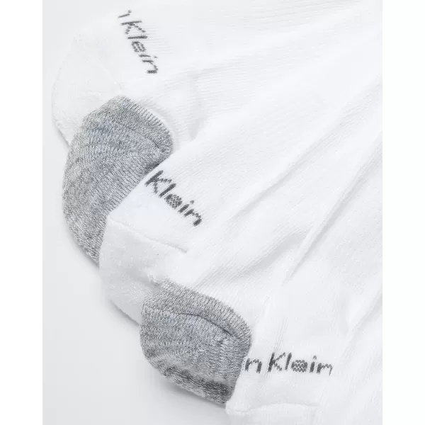 Calvin Klein Womens Athletic Socks  Lightweight Performance No Show Socks 12 PackWhiteGrey