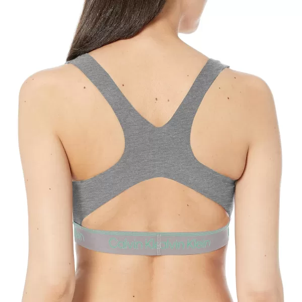 Calvin Klein Womens Athletic Unlined BraletteMedium Grey Heather