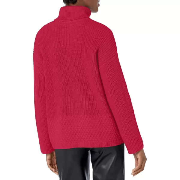 Calvin Klein Womens Bobble Stitch Long Sleeve SweaterCranberry