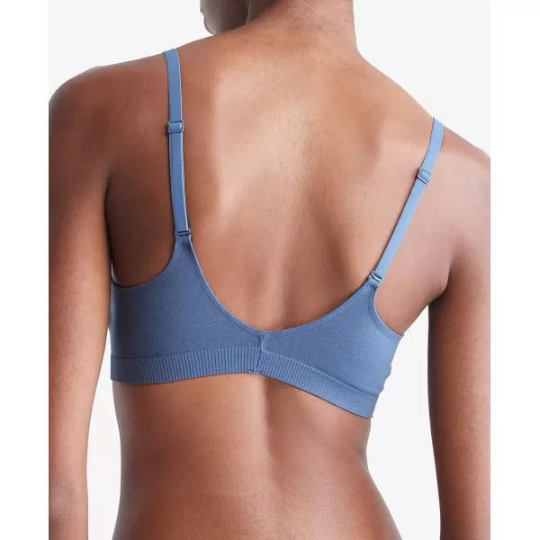 Calvin Klein Womens Bonded Flex Lightly Lined BraletteCrayon Blue