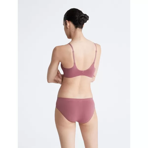 Calvin Klein Womens Bonded Flex Lightly Lined BraletteCrushed Berry