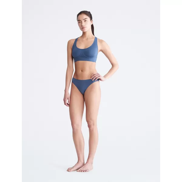 Calvin Klein Womens Bonded Flex Unlined BraletteCrayon Blue