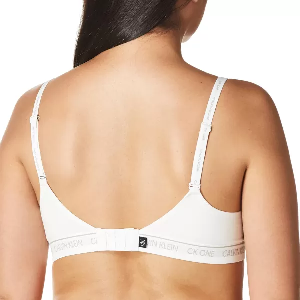 Calvin Klein Womens CK One Cotton Lightly Lined BraletteWhite