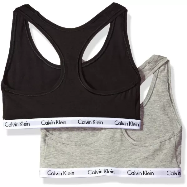 Calvin Klein Womens Carousel Logo Bralette 2packBlackGrey Heather