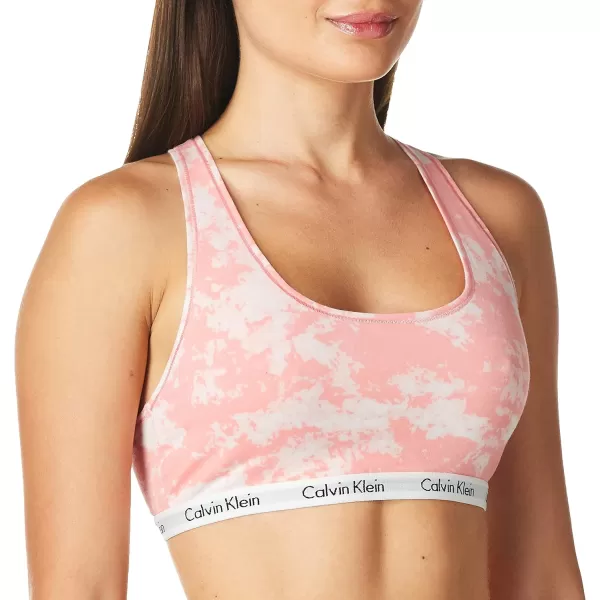 Calvin Klein Womens Carousel Logo BraletteMorongo Clouds  Tickled Pink