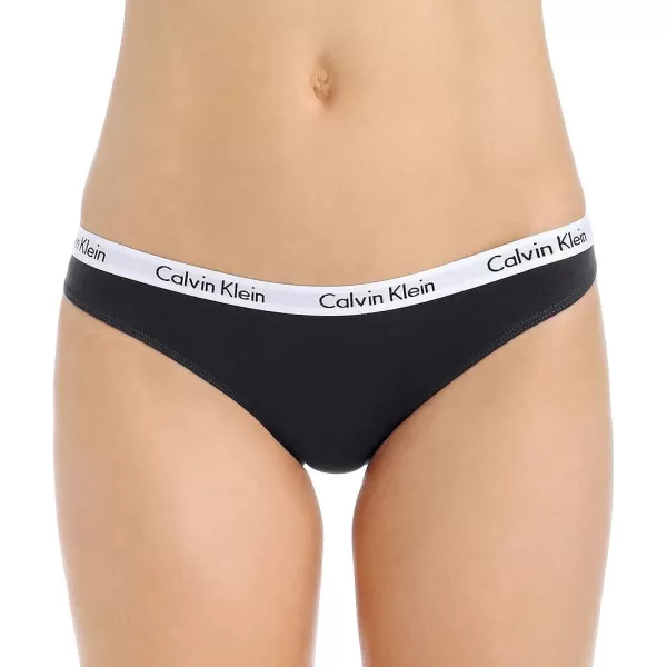 Calvin Klein Womens Carousel Logo Cotton Stretch Bikini Panties 3 Pack3 BlackWhiteGrey