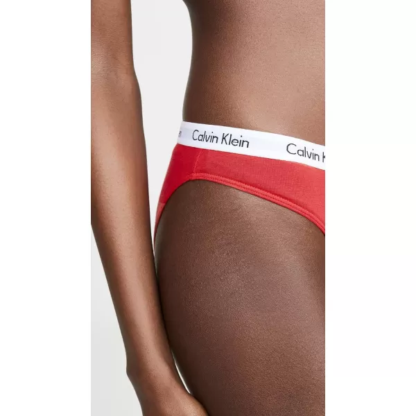 Calvin Klein Womens Carousel Logo Cotton Stretch Bikini Panties 3 Pack3 Sweetheart PinkFever DreamGrey Heather