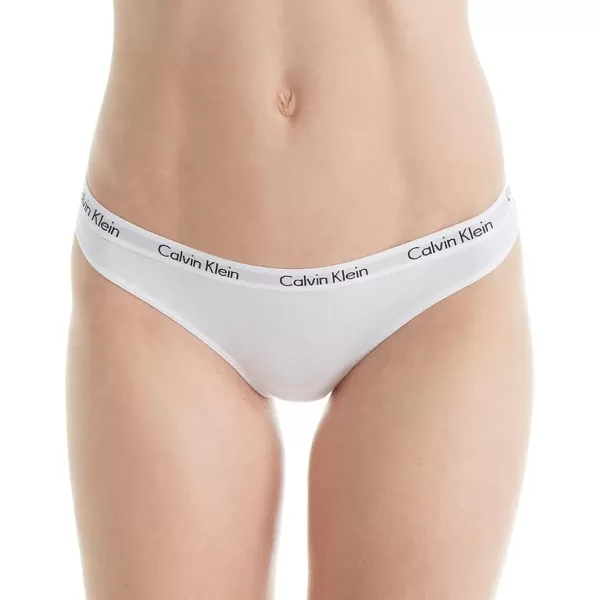 Calvin Klein Womens Carousel Logo Cotton Thong Multipack Panty3 BlackWhiteGrey