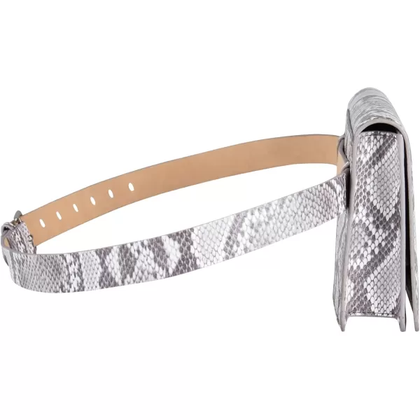 Calvin Klein Womens Casual Fashion Removable Belt BagGreyWhite Embossed