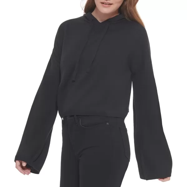 Calvin Klein Womens Chain Stitch VNeck SweaterBlack