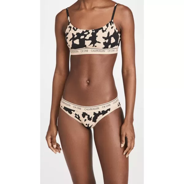 Calvin Klein Womens Ck One Cotton Bikini PantyCut Out Printcharming Khaki