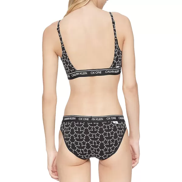 Calvin Klein Womens Ck One Cotton Bikini PantyOutline Star Printblack