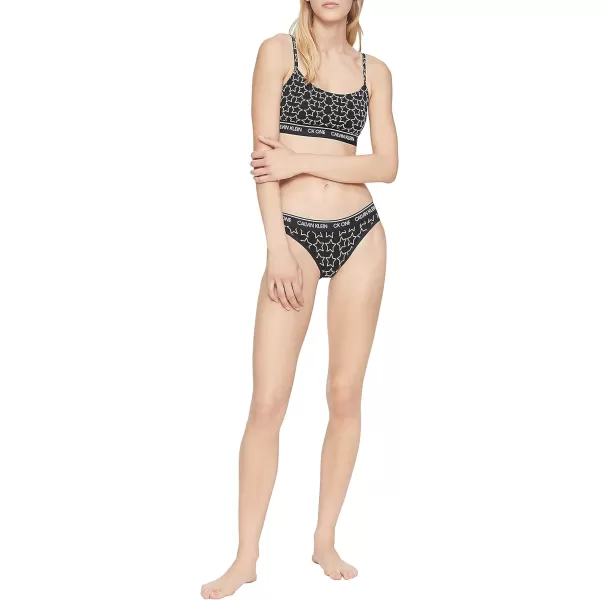 Calvin Klein Womens Ck One Cotton Bikini PantyOutline Star Printblack