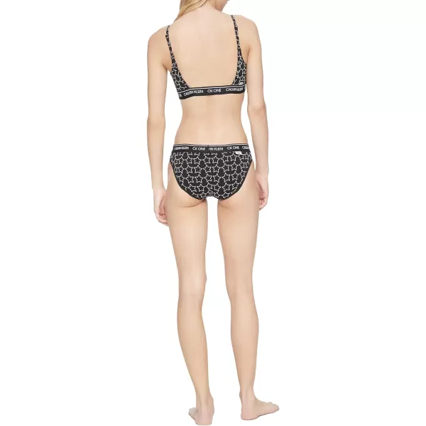 Calvin Klein Womens Ck One Cotton Bikini PantyOutline Star Printblack