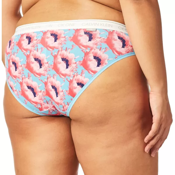 Calvin Klein Womens Ck One Cotton Bikini PantyProsper Floral Printpink Smoothie