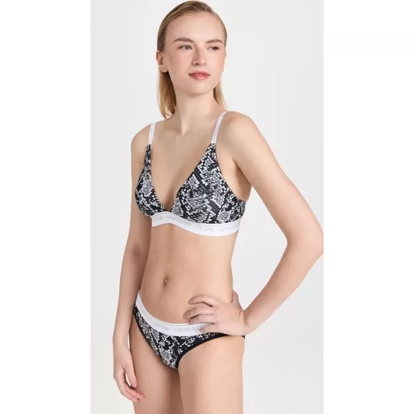 Calvin Klein Womens Ck One Cotton Bikini PantyRattlesnake Printblack