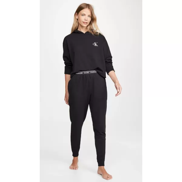 Calvin Klein Womens Ck One Cotton Jogger SweatpantsBlack