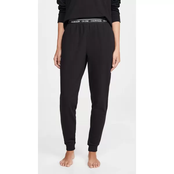 Calvin Klein Womens Ck One Cotton Jogger SweatpantsBlack