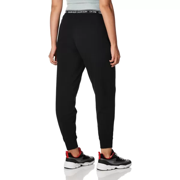 Calvin Klein Womens Ck One Cotton Jogger SweatpantsBlack Leopard