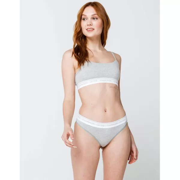 Calvin Klein Womens Ck One Cotton Thong PantyGrey Heather