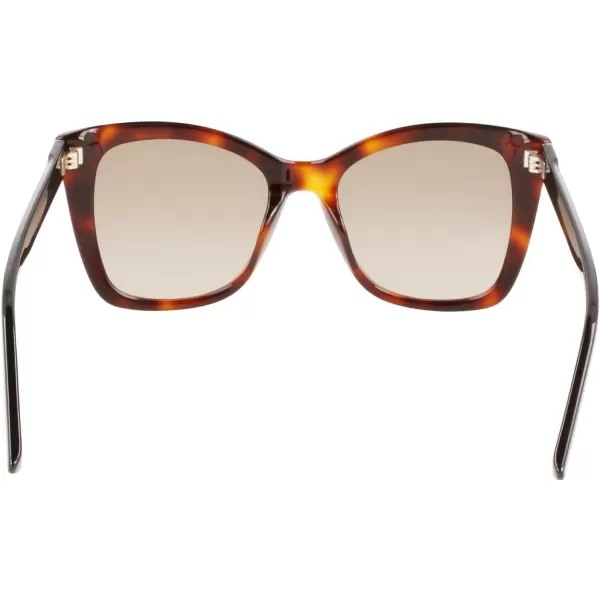 Calvin Klein Womens Ck22530s Rectangular SunglassesBrown Havana