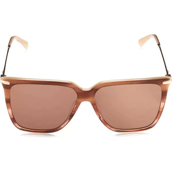 Calvin Klein Womens Ck22531s Rectangular SunglassesStriped Brown