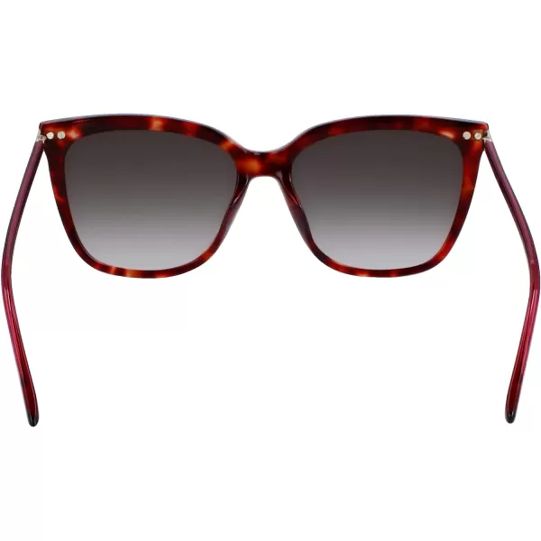 Calvin Klein Womens Ck22532s Rectangular SunglassesBurgundy Havana