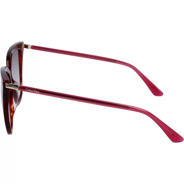Calvin Klein Womens Ck22532s Rectangular SunglassesBurgundy Havana