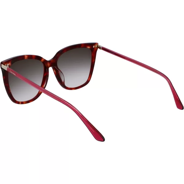 Calvin Klein Womens Ck22532s Rectangular SunglassesBurgundy Havana