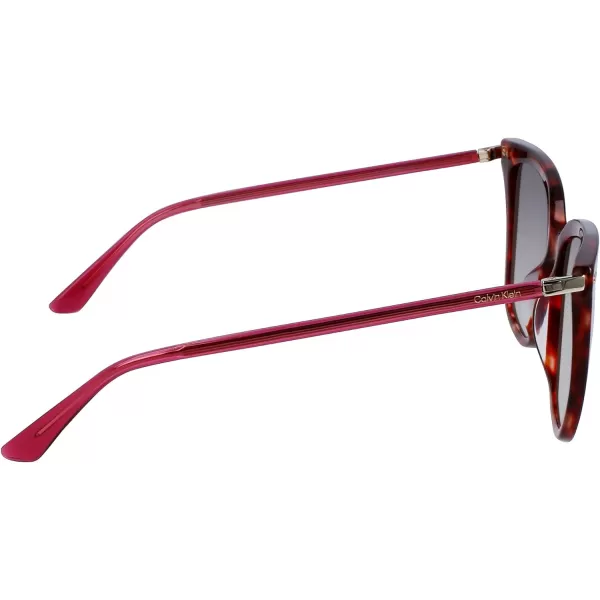 Calvin Klein Womens Ck22532s Rectangular SunglassesBurgundy Havana