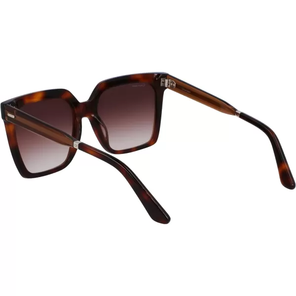 Calvin Klein Womens Ck22534s Square SunglassesBrown Havana