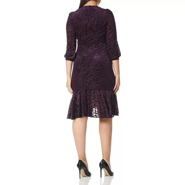 Calvin Klein Womens Classic Wrap DressAubergine