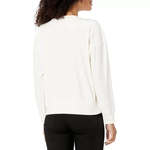 Calvin Klein Womens Embosed Logo Knit LongsleevePorcelin