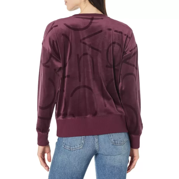 Calvin Klein Womens Embosed Logo Knit LongsleevePort