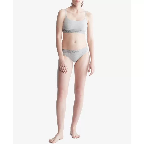 Calvin Klein Womens Embossed Icon BikiniGrey Heather