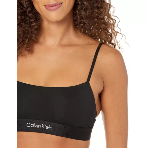 Calvin Klein Womens Embossed Icon Unlined Wireless BraletteBlack