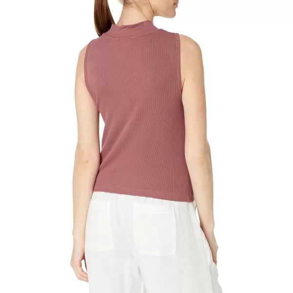 Calvin Klein Womens Everyday Embrodery Monogram Cropped SS Short Sleeve Mock NeckSedona