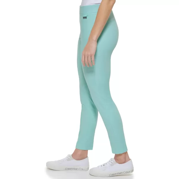 Calvin Klein Womens Everyday Ponte Fitted PantsAquatic