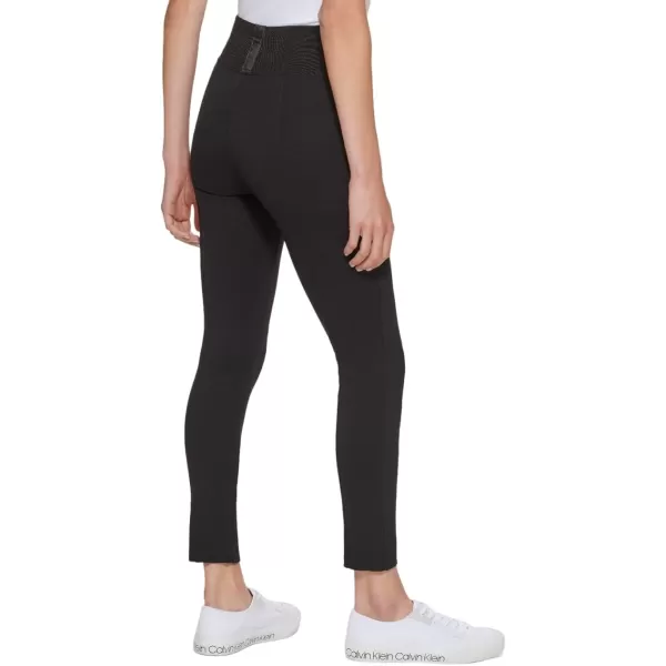 Calvin Klein Womens Everyday Ponte Fitted PantsBlack