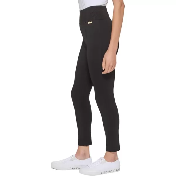 Calvin Klein Womens Everyday Ponte Fitted PantsBlack