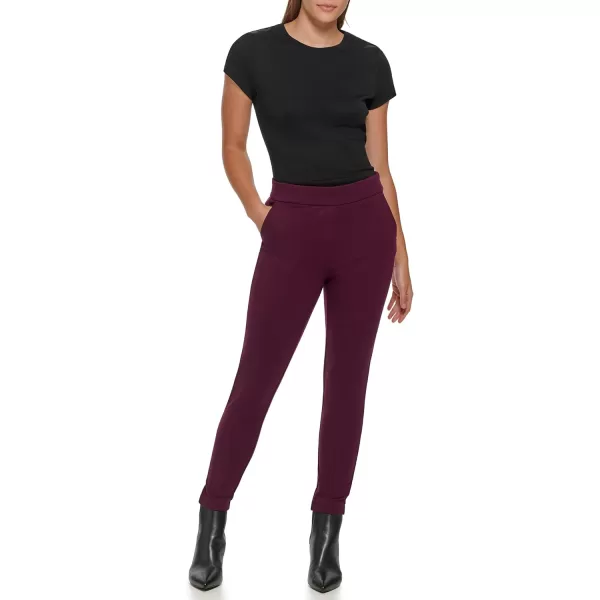 Calvin Klein Womens Everyday Ponte Fitted PantsBordeaux