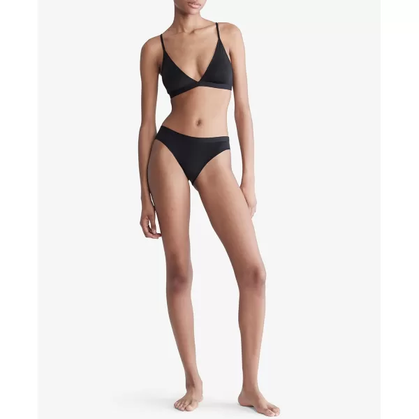 Calvin Klein Womens Form to Body Lightly Lined Triangle BraletteBlack