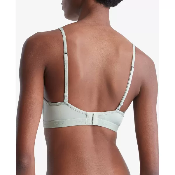 Calvin Klein Womens Form to Body Lightly Lined Triangle BraletteFrosted Fern