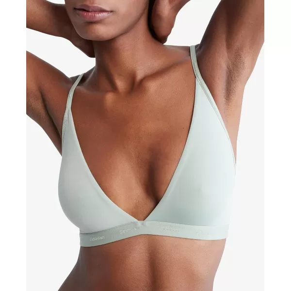 Calvin Klein Womens Form to Body Lightly Lined Triangle BraletteFrosted Fern