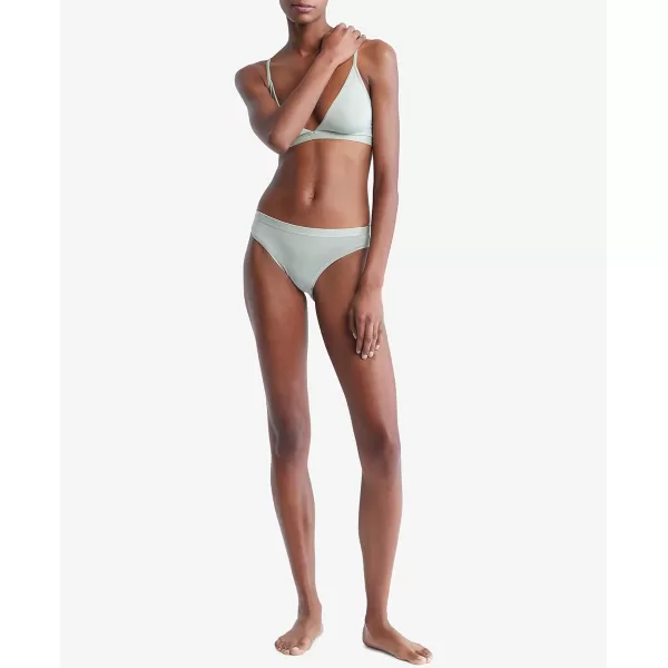 Calvin Klein Womens Form to Body Lightly Lined Triangle BraletteFrosted Fern